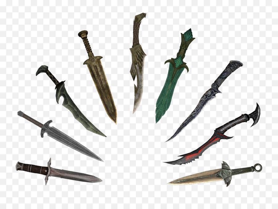 Daggers - Elder Scrolls Swords Emoji,High Elf Skyrim Emotions