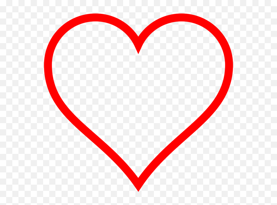 Love Png Images Heart Love Love Text Love Emoji - Free Red Transparent Heart Outline,I Love U Emoji