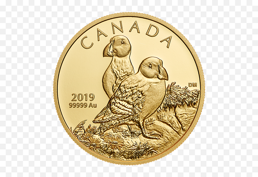 99999 1 Oz Pure Gold Coin - Royal Canadian Mint Puffin Coin Emoji,What Emotion Does Mint Represent