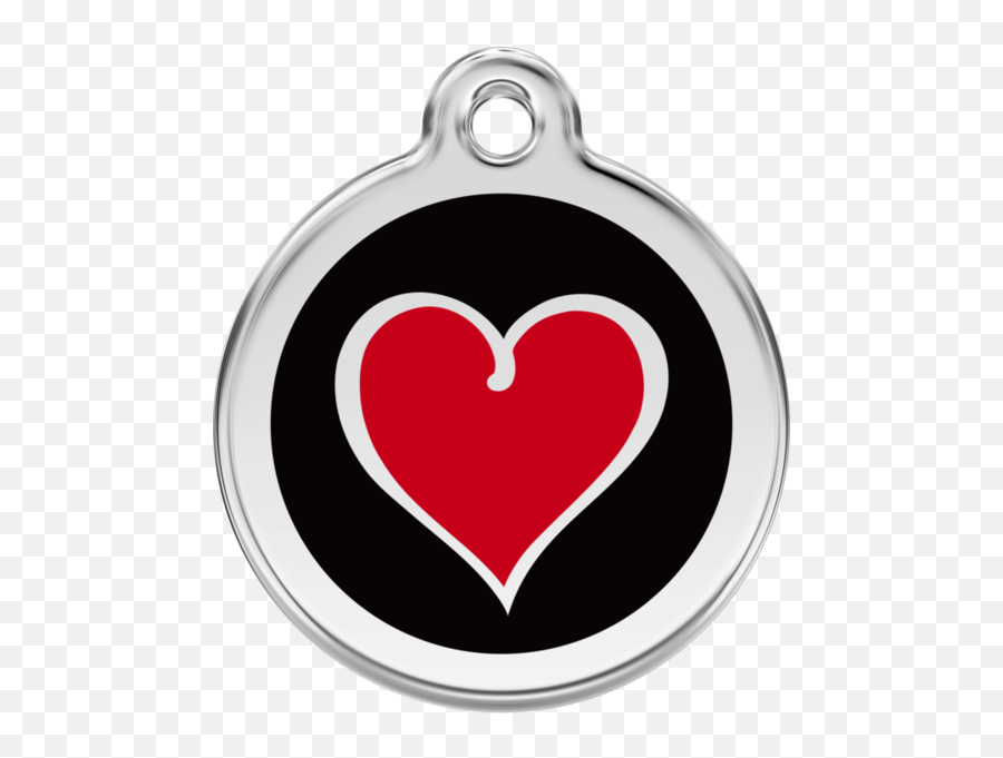 Red Dingo Enamel Heart Tag - Dog Id Tag Emoji,Ta Emojis