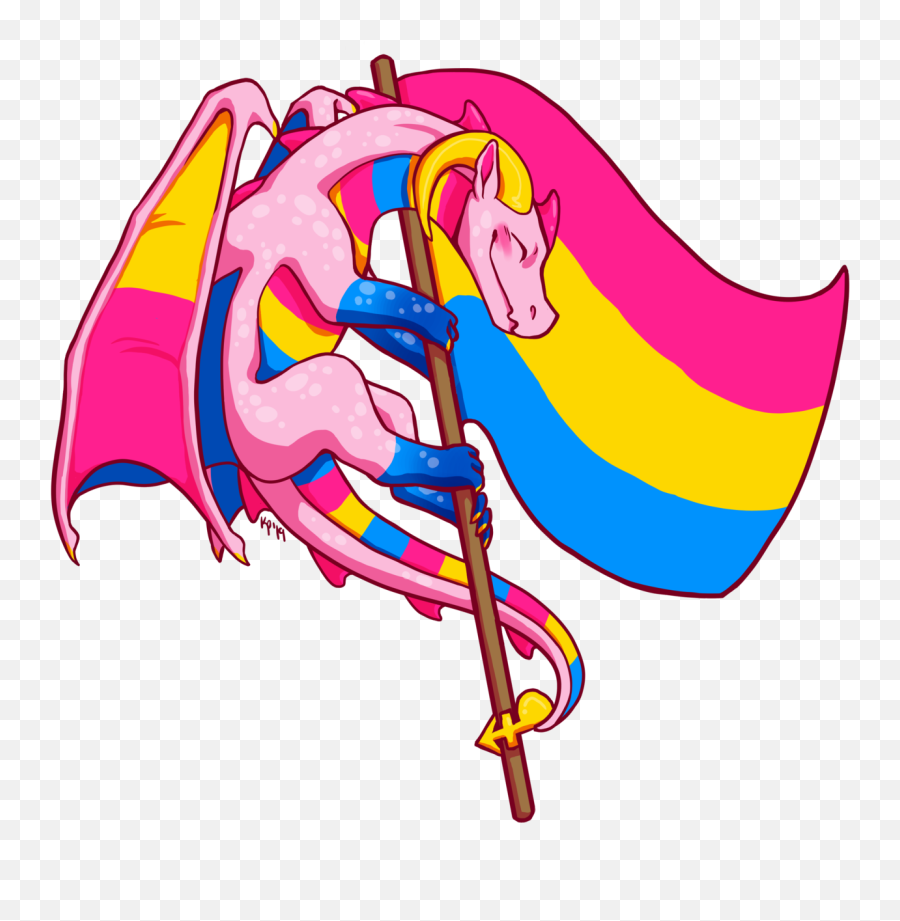 Queer Ally - Pansexual Dragon Art Emoji,What Does The Dragom Emoji Mean Sexually