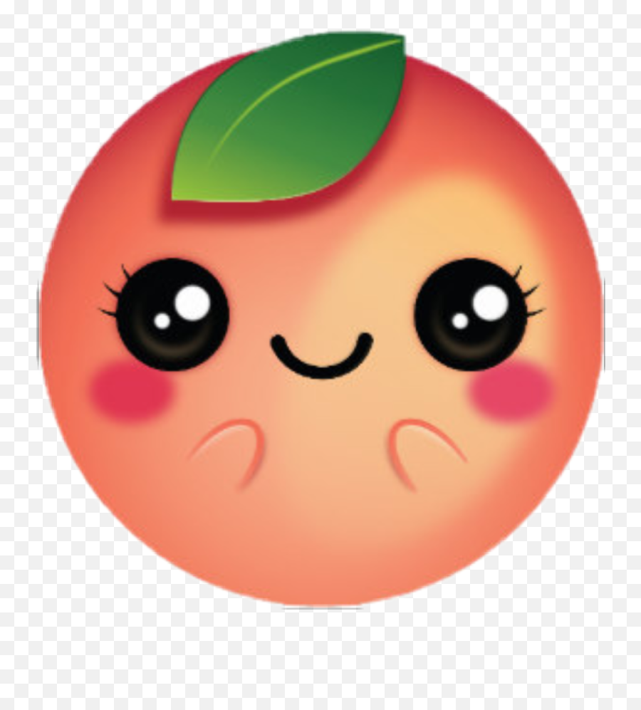 Peach Sticker Challenge On Picsart - Cute Round Stickers Emoji,Pretty As A Peach Emoticon!