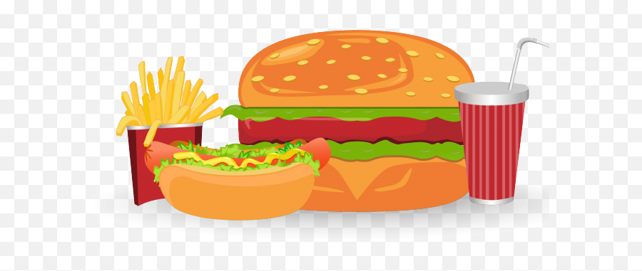 Meal Clipart Burger Meal - Hamburger Png Download Full Junk Food Vector Png Emoji,Hamburger Emoji