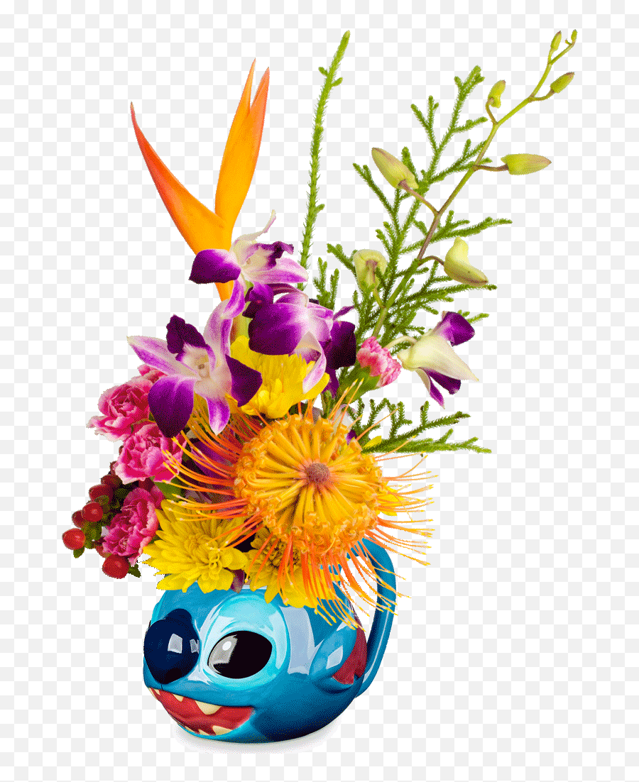 Stitch - Lilo Pelekai Emoji,Transparent Flower Emoticon