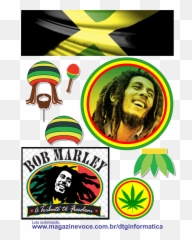 Topo Para Bolo Bob Marley Jamaica Emoji,Bob Marley Emoji