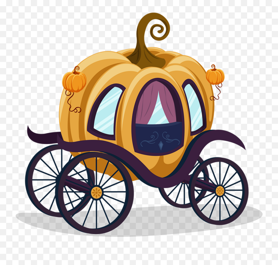 Cinderella Carriage Pumpkin Cartoon Clip Art - Cinderella Pumpkin Carriage Png Emoji,Disney Emoji Patch