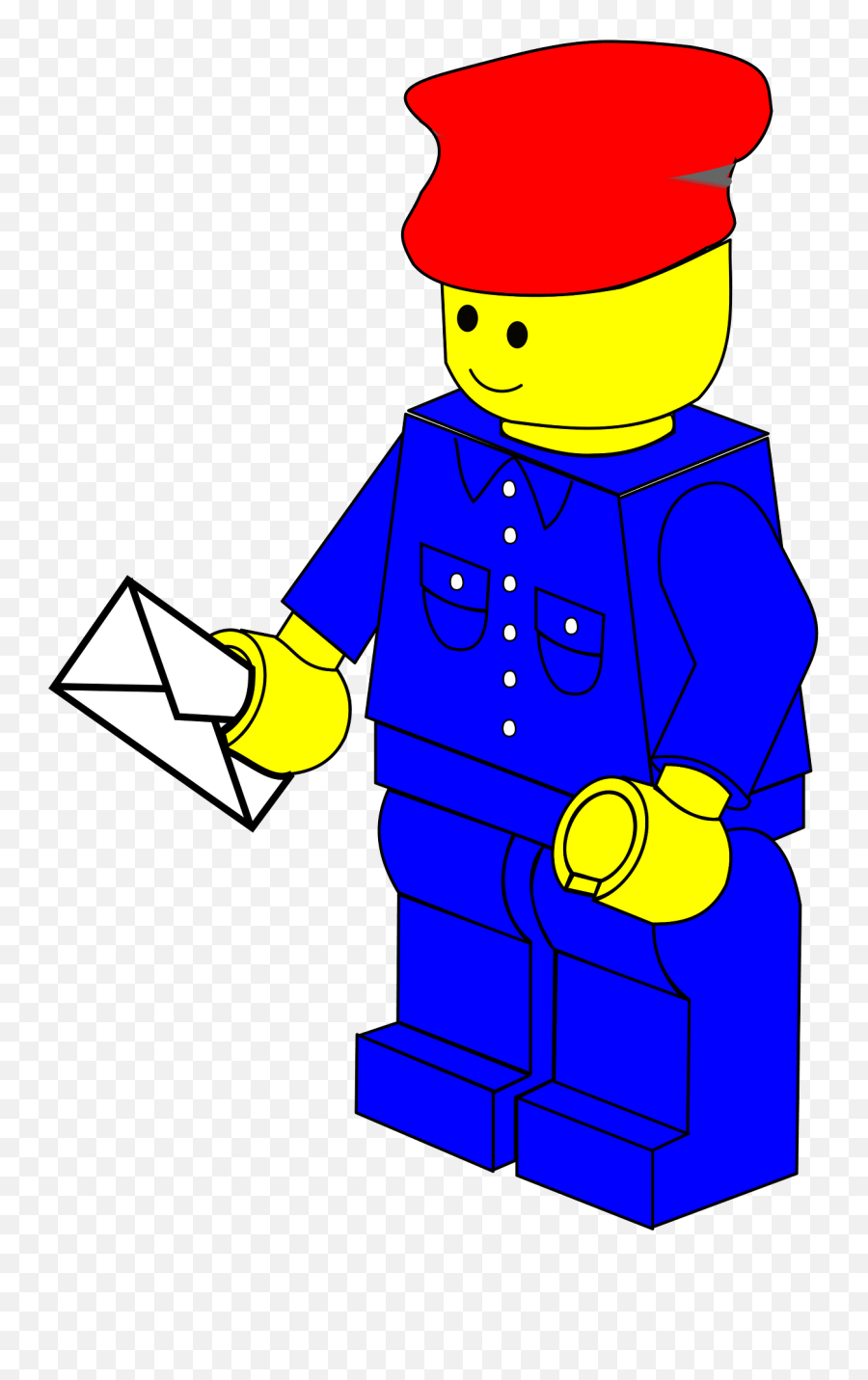 Lego Man Postman With Letter Drawing Free Image Download - Lego Postman Emoji,Lego Emotions Hungry