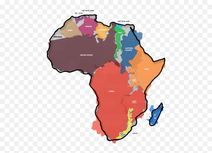 An Analysis Of - Actual Size Of Africa Emoji,Scribed Mapofthe Emotions