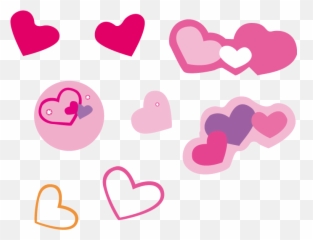 Pink Cute Love Heart - Shaped Vector Material Png Png Download Emoji,Piercwed Heart Emoji