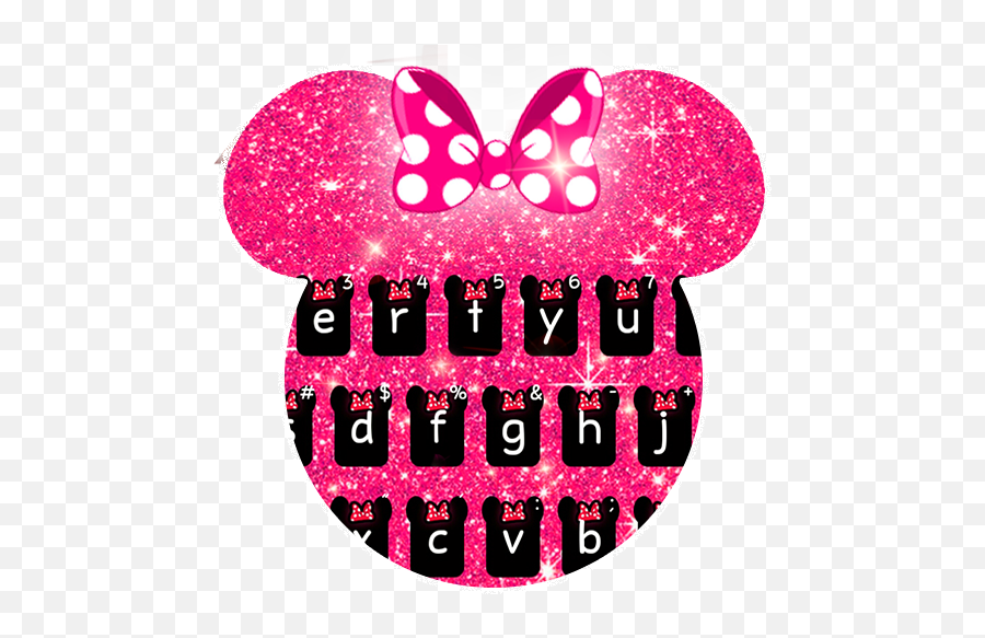 Pink Minnie Glitter Keyboard Theme 10001020 Apk Download - Imagenes De Minnie Para Teclado Emoji,Emojis Para Teclado Samsung