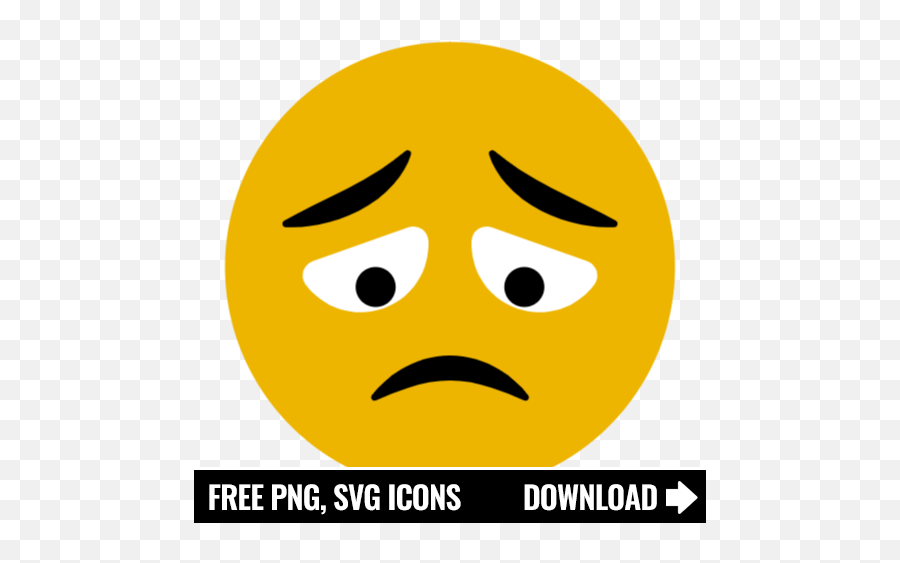 Free Sad Face Emoji Icon Symbol Png Svg Download,Cryung Face Emoji
