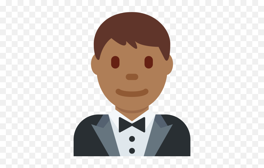 U200d Man In Tuxedo Medium - Dark Skin Tone Emoji,Emoji Amazing