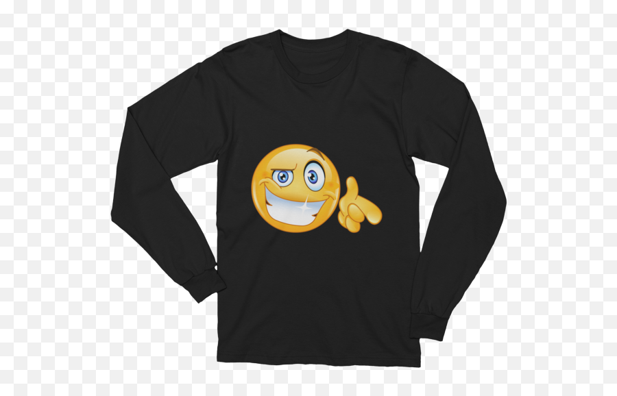 Unisex Cool Emoji Pointing At You Long Sleeve T - Shirt,Emoji Pointing At You