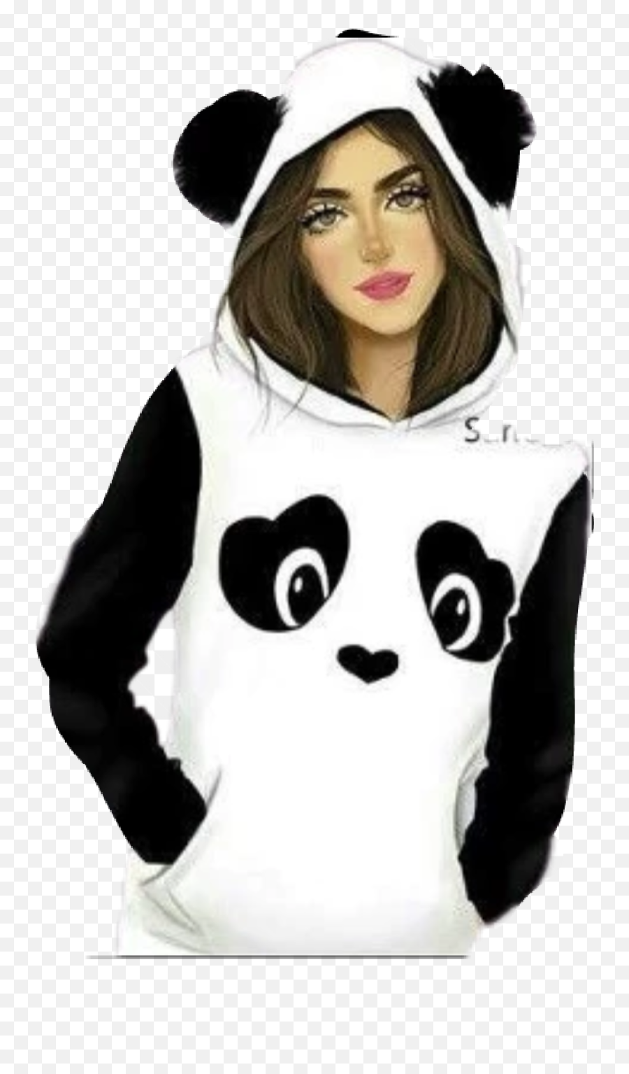 Pandapandagirlgirlgirlsgirlycute Sticker By Ocean Emoji,Emoji Costume For Girls