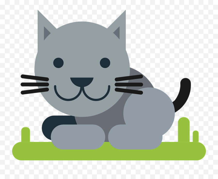 Cat Portrait Cat Vectors - Grey Cat Clipart Png Emoji,Funny Cat Emotions
