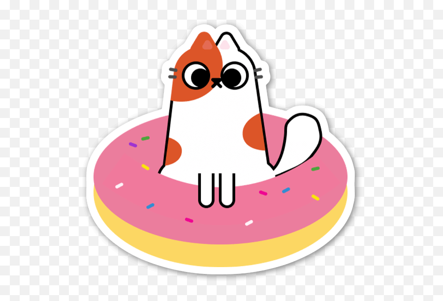 Die Cut Donut Cat U2013 Stickerapp Shop - Happy Emoji,Donut Emoji Cut File