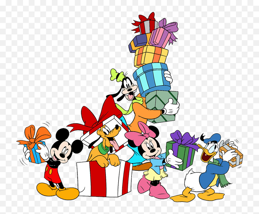 Disney Christmas Clip Art - Transparent Mickey Mouse And Friends Png Emoji,Disney Animated Emoticons Christmas