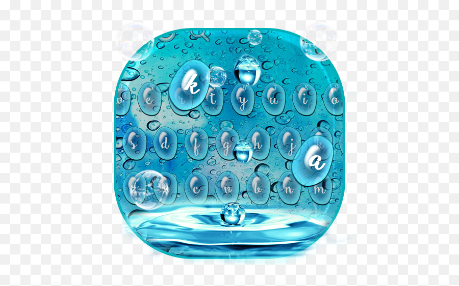 Sapphire Water Drop Keyboard Theme - Hard Emoji,Water Drop Emoji Png