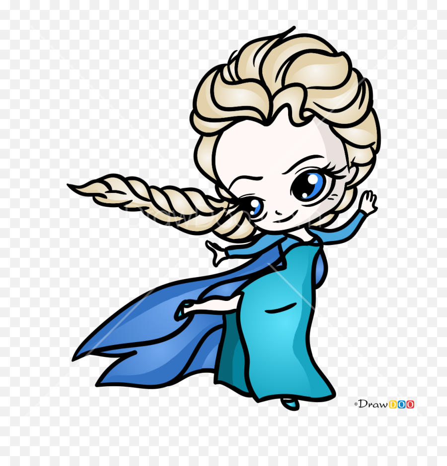 How To Draw Snow Queen 1 Chibi - Draw A Snow Girl Emoji,Queen Emoji Clip Art