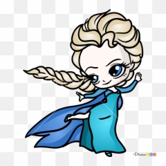 How To Draw Snow Queen 1 Chibi - Draw A Snow Girl Emoji,Queen Emoji Clip Art