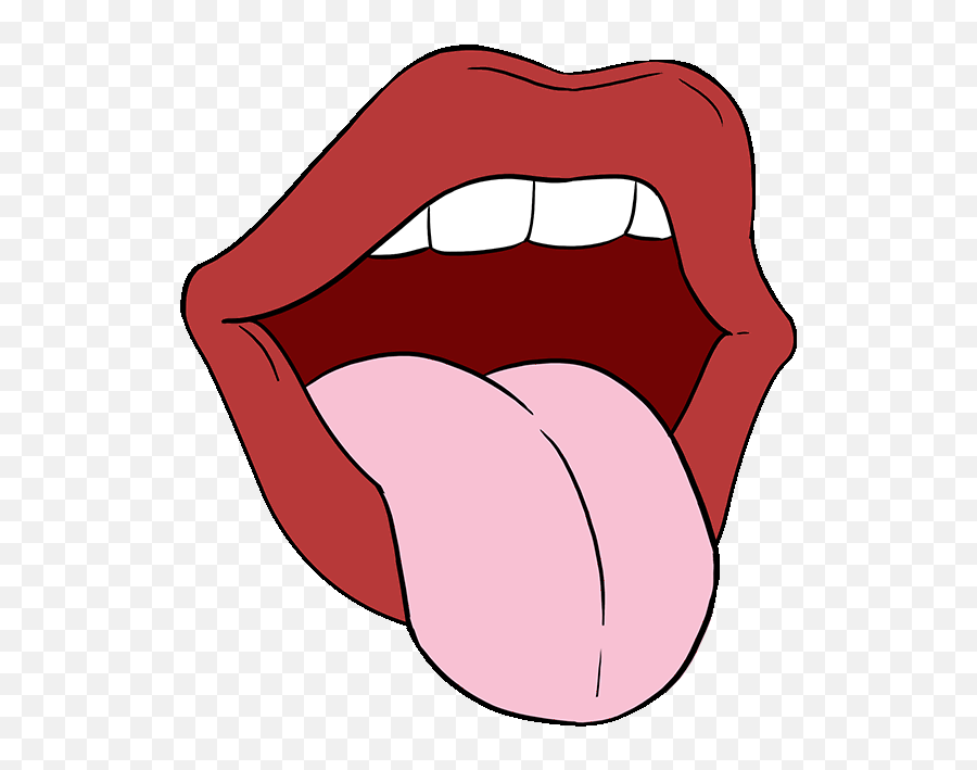 Tounge Png - How To Draw A Mouth And Tongue Mouth And Mouth Tongue Clipart Emoji,Money Tongue Emoji