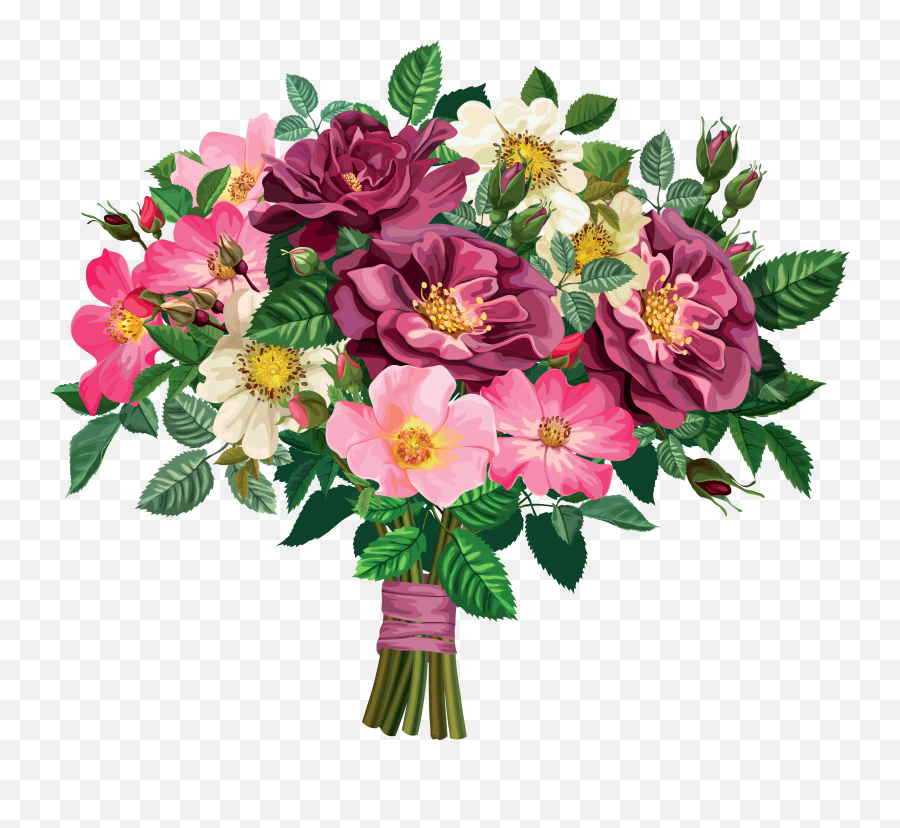 Free Floral Bouquet Cliparts Download Free Floral Bouquet - Flower Bouquet Clipart Emoji,Bouquet Of Flowers Emoticon