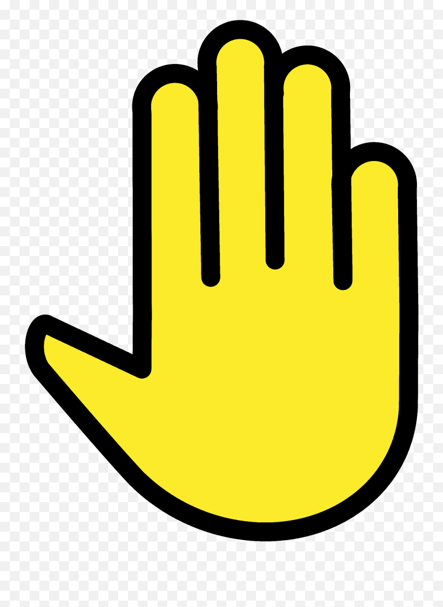 Raised Back Of Hand Emoji Clipart - Hand Vote Icon,Clipart Emoticons Hands Up Hands Down