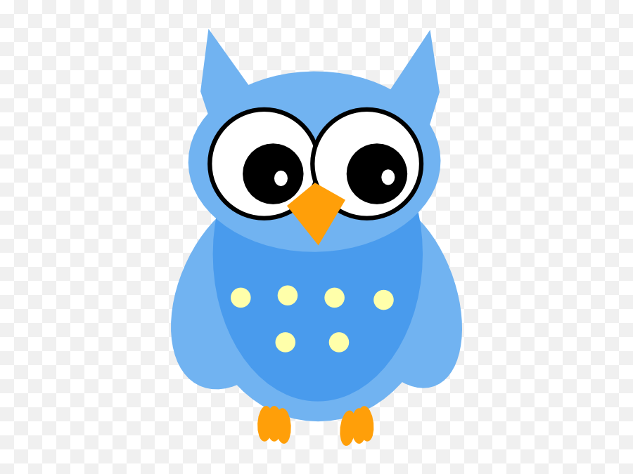 Blue Owl Clipart - Blue Owl Clipart Emoji,Owl Emotion Vectors