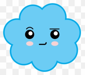 Kawaii Cloud Illustration - 020 Gráfico Por Transparent Green Cloud Clipart Emoji,Generador De Emoticons