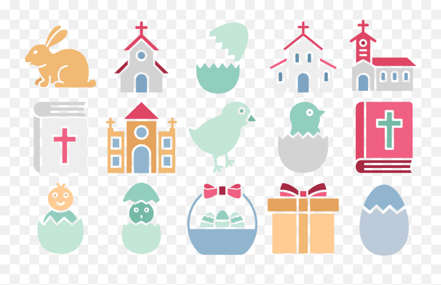 Easter Celebration Flat Icons Pack 51 - Bird Emoji,Easter Basket Emoji