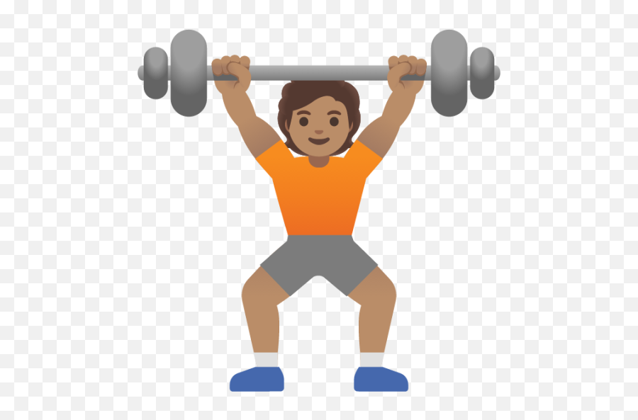 Person Lifting Weights Medium Skin Tone Emoji - Download,Excersice Emoji