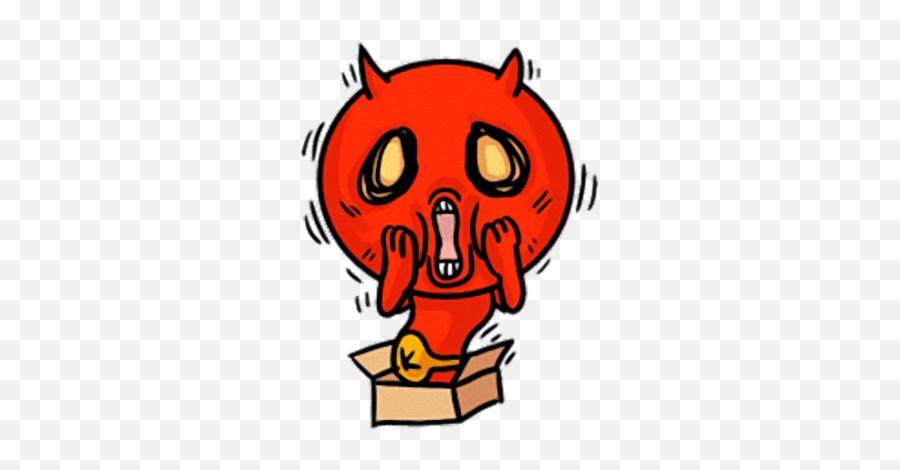 Little Devil Sticker By Vien Tran Emoji,Small Devil Emoji