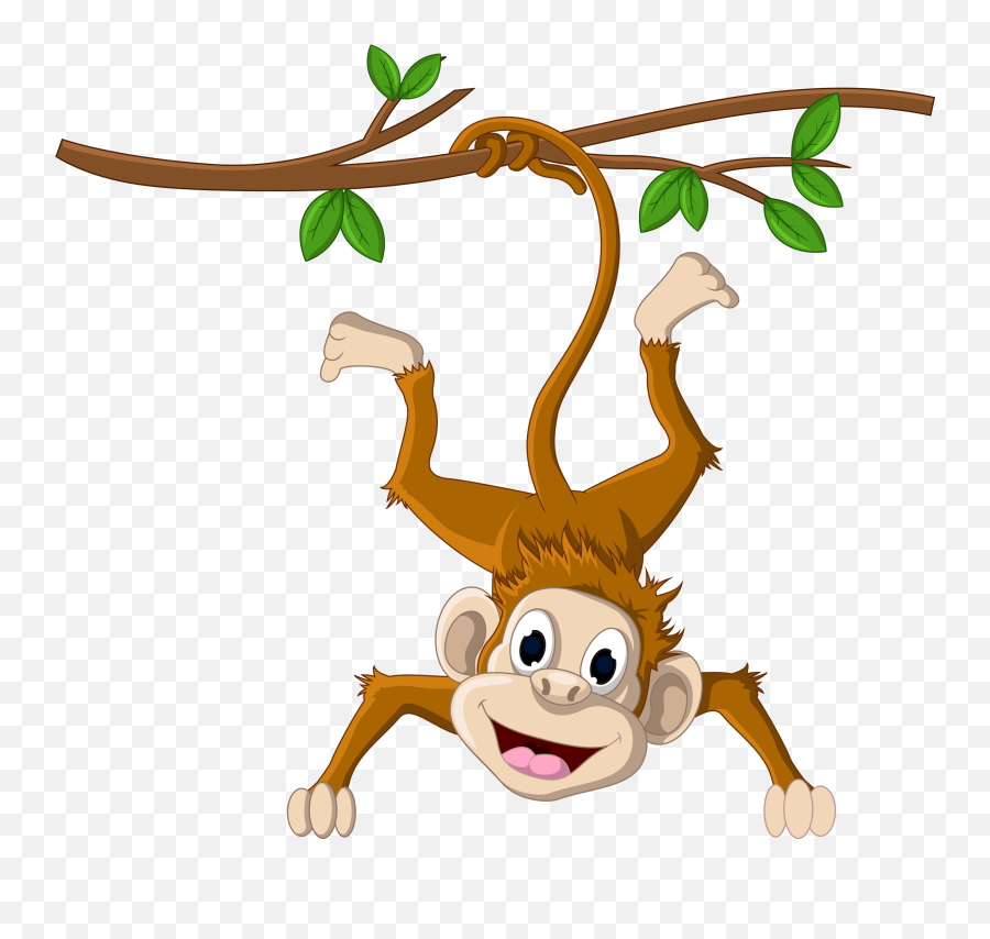 Monkey Hanging From A Tree Png Download - 25002262 Free Monkey Clipart Png Emoji,Monkey Emoji Transparent