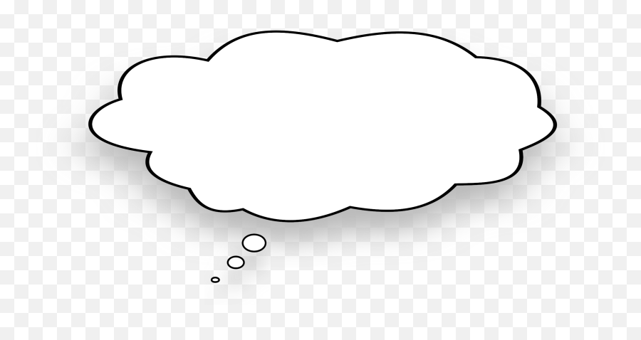 Clouds Clipart Thought Bubble Clouds - Thought Bubble Icon White Emoji,Thought Bubble Emoji