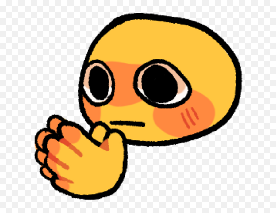 Telegram Sticker From Loafs You Pack Emoji,Blushing Hands Emoji
