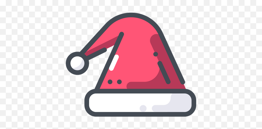Santa Hat Icon Of Colored Outline Style - Available In Svg Language Emoji,Hardhat Emoji