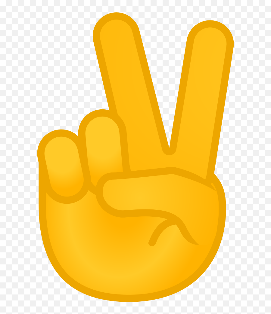 Victory Hand Emoji - Transparent Peace Emoji Png,:v Emoticon