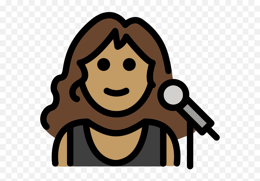 Woman Singer Emoji Clipart - Happy,Singing Emoji Commercial