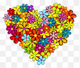Heat Clipart Color Heart Heat Color Heart Transparent Free - Heart Made Of Flowers Emoji,Colored Heart Emoji
