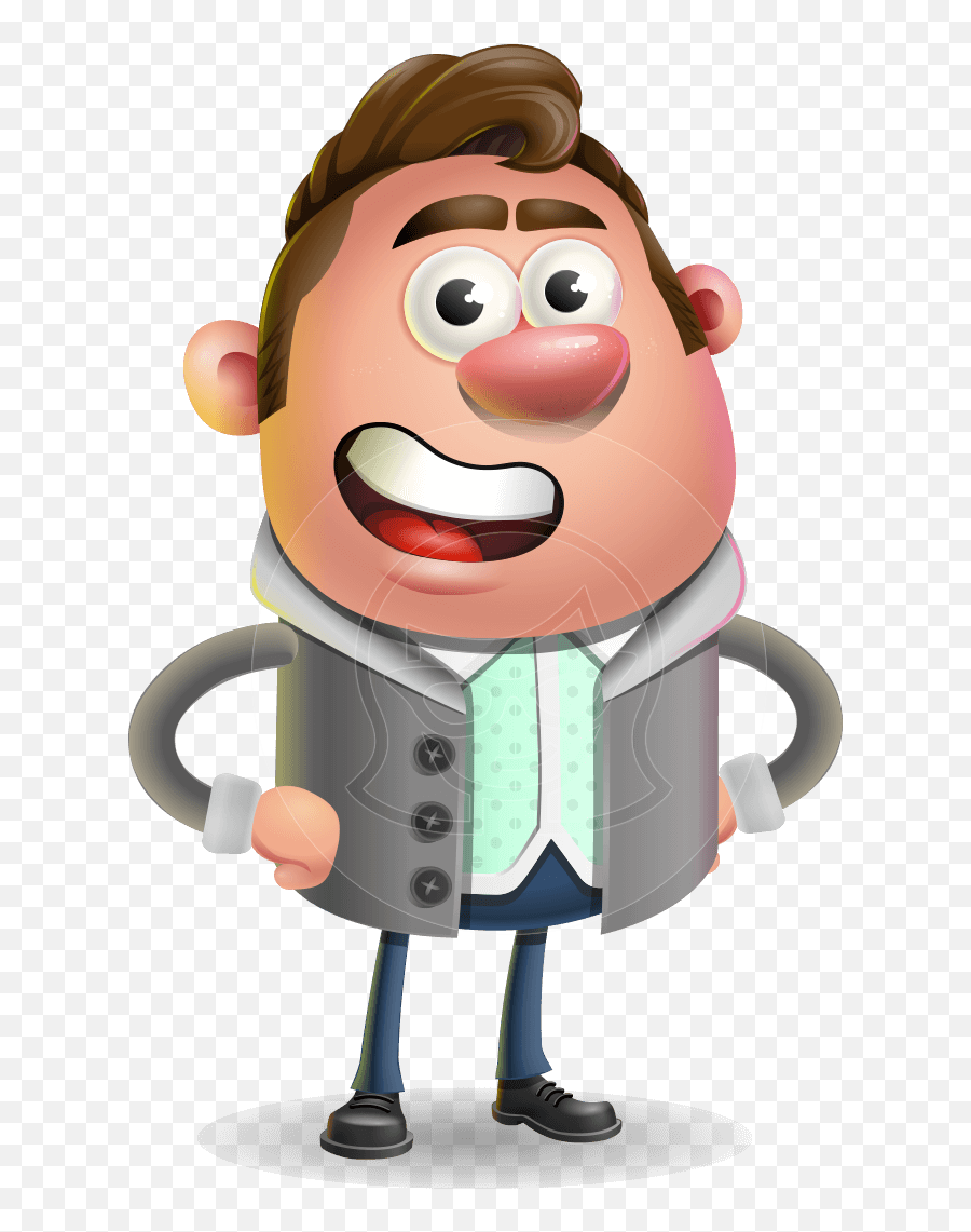 Fashionable Man Cartoon 3d Vector Character Graphicmama - Character Emoji,8 Emotions Of Man