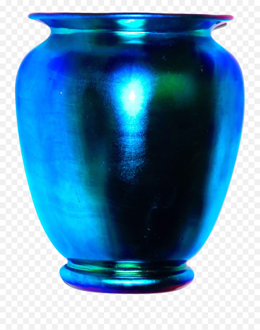 Signed Steuben Blue Aurene Shade Vase - Tulip Vase Emoji,Asian Antiques Not To Shoe Emotions