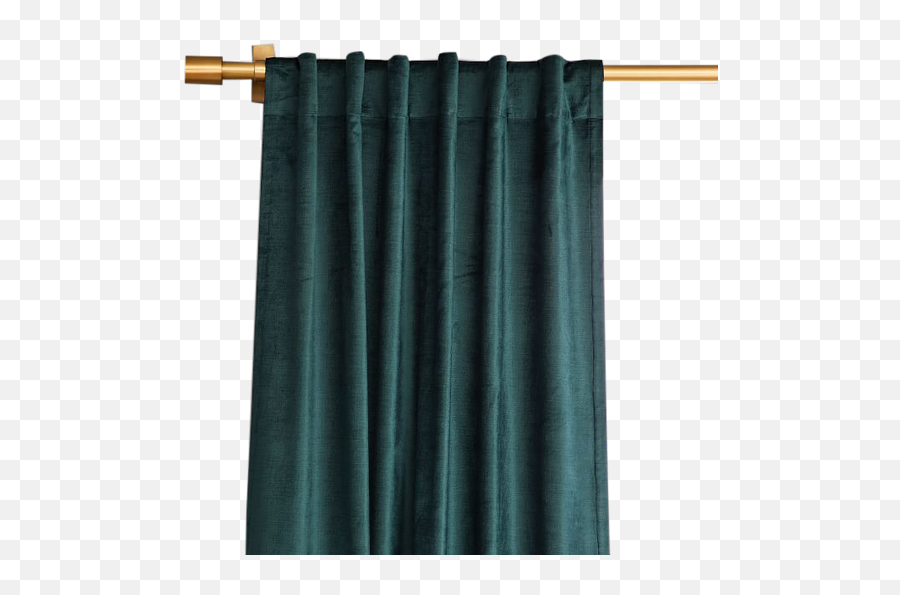 Cotton Luster Velvet Curtain Green - Solid Emoji,Crystal Emotion Showet Curtains