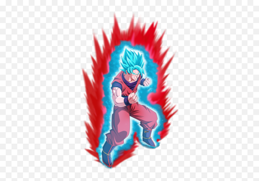 Goku - Songoku Super Saiyan Blue Kaioken Emoji,Kaioken Attack Emoticon