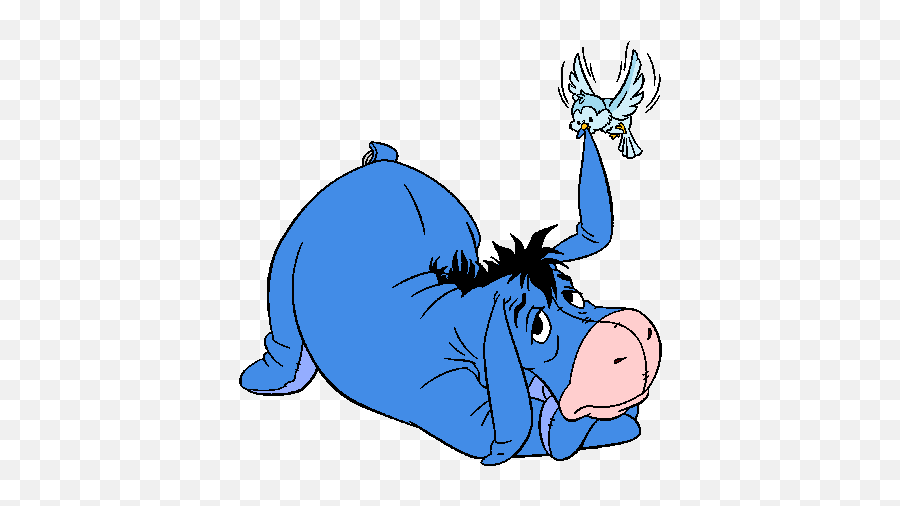 Clipart Winnie The Pooh Eeyore - Winnie The Pooh Eeyore Laying Down Emoji,Eor Winnie The Poo Emojis