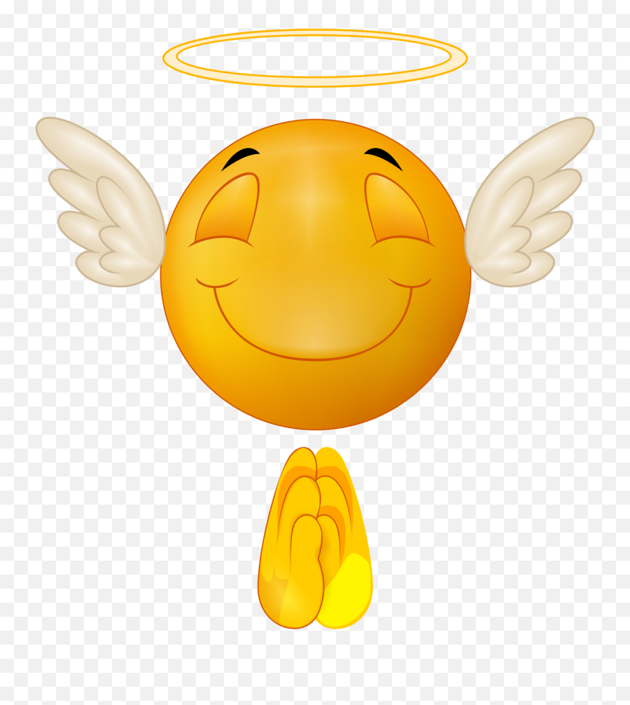 Angel Emoji Decal - Emoticon,Angel Emoji