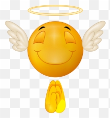 Angel Emoji Decal - Emoticon,Angel Emoji