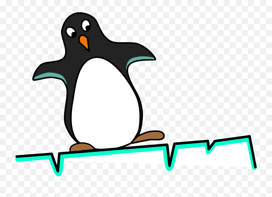 Penguin Slipping Clipart - Clip Art Library Penguin On Ice Burg Clipart Transparent Emoji,Pimp Emoji