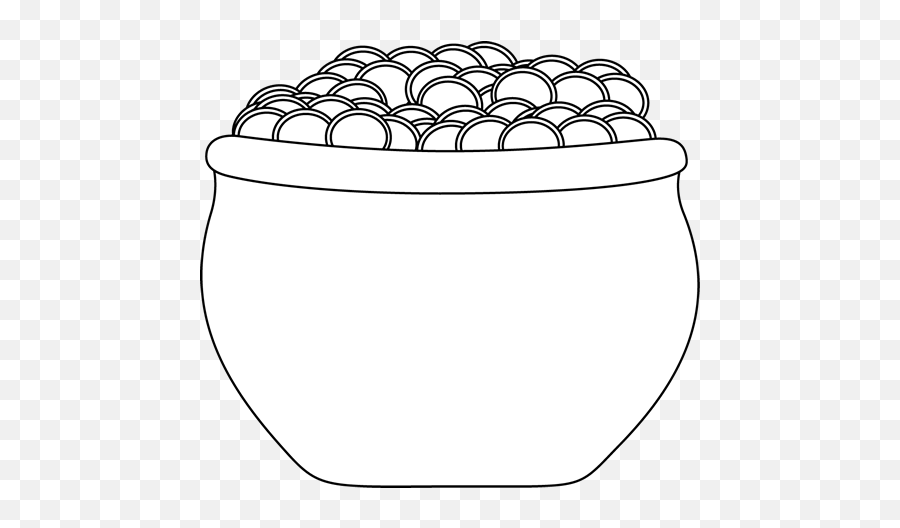 Black Pot Clipart - Pot Of Gold Clipart Black And White Emoji,Orchestr Conductor Emoji