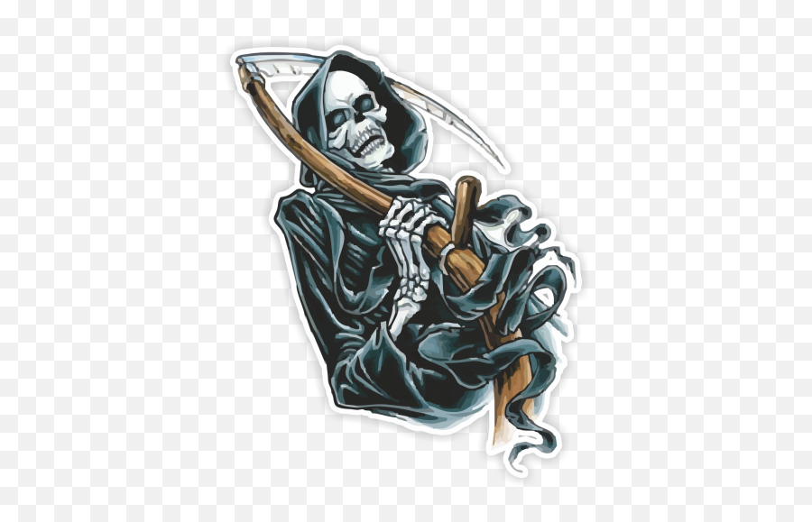 Grim Reaper Wall Clock Full Size Png Download Seekpng - Logo Malaikat Pencabut Nyawa Vector Emoji,Grim Reaper Emoticon Facebook