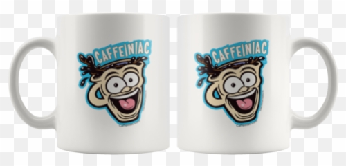 Caffeiniac Dude - White Ceramic Mug Mugs For Programmers Emoji,Emoticon Maniac